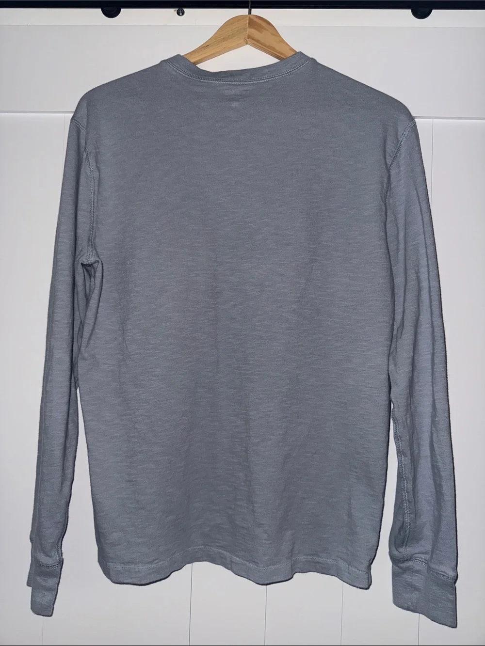 J. Crew Men’s Long-Sleeve Henley in Steel Gray